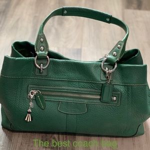 Green Coach bag